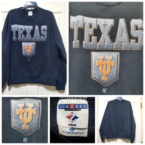 Sudadera De Colección Texas Longhorns Para Hombres XL Negra Pullover Universitario Cuello Redondo Años 90 - Imagen 1 de 17