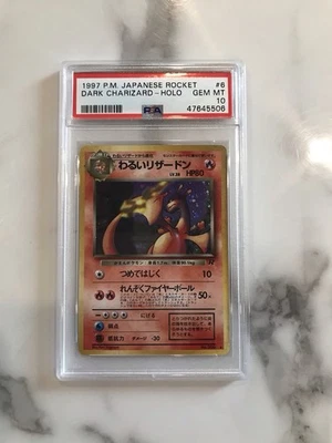 Pokemon 1997 PSA 10 GEM MINT Dark Charizard Team Rocket Japanese Holo Rare #006 - Image 1 of 2