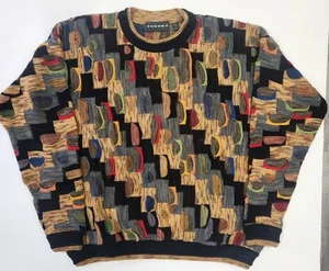 Suéter Tejido 3D Tundra Años 90 De Colección Para Hombres Grande Multicolor COOGI Estilo Cosby Años 90 - Imagen 1 de 19
