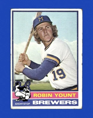 Robin Yount 1976 Topps Set-Break #316 en muy buen estado-en muy buen estado (arruga) *GMCARDS* Foto 1 de 2