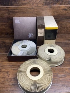 Lot Of 3 Vintage Keystone GAF Sawyer’s Rotary 100 Slide Tray Carousels & Boxes - Picture 1 of 13