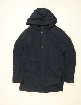Jack & Jones Men’s Blue Hooded Parka Jacket Size S Regular Fit - Image 1 of 4