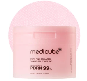Medicube PDRN Pink Toning Gel Toner Pad 70ea - Authentic & Trusted U.S. Seller - Picture 1 of 5