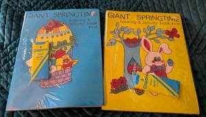 Vintage 1986 Lot 2 Landoll Easter Springtime Giant Coloring Books w/Crayons NOS - Picture 1 of 4
