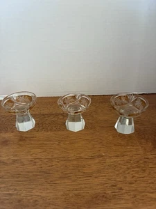 3/Czech Lead Crystal Shot / Cordial Glasses/Etched Flowers/ 2 1/8" - Picture 1 of 8