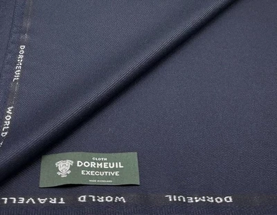 Navy Twill Wool Cashmere Mohair Fabric Suiting Fabric By Dormeuil, 3.50m x 1.50m - Image 1 of 4