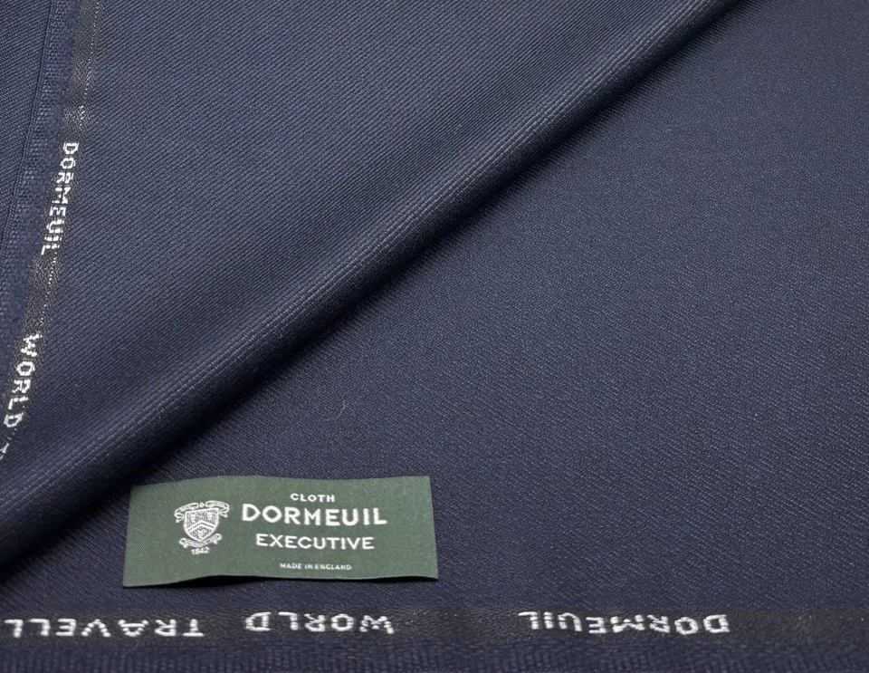 Navy Twill Wool Cashmere Mohair Fabric Suiting Fabric By Dormeuil, 3.50m x 1.50m - Image 1 of 4