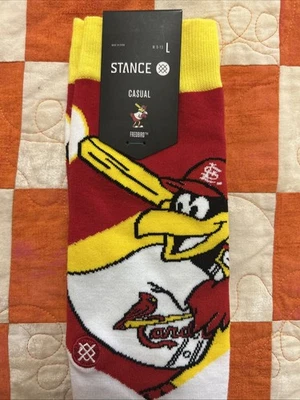 NUEVO Calcetines Stance Cardenales de San Luis Mascota "FREDBIRD" MLB Grande 9-13 Crew Foto 1 de 3
