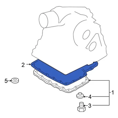 For Nissan Versa 2007-2012 Nissan 313971XB0B Transmission Oil Pan Gasket - Imagem 1 de 2
