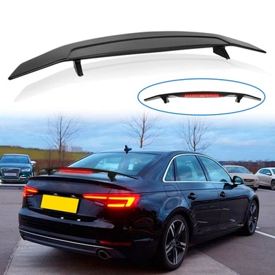 适用于奥迪 RS3 S3 A3 S4 A4 52 英寸哑光黑色 GT 后后备箱锅炉翼刹车灯 — 第 1/4 张图片