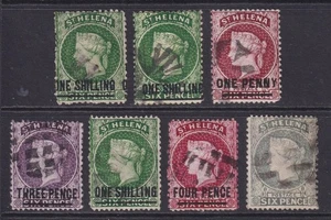 Sellos QV de Santa Elena usados. Valores a 1/-. Gato aprox 180€ - Imagen 1 de 2