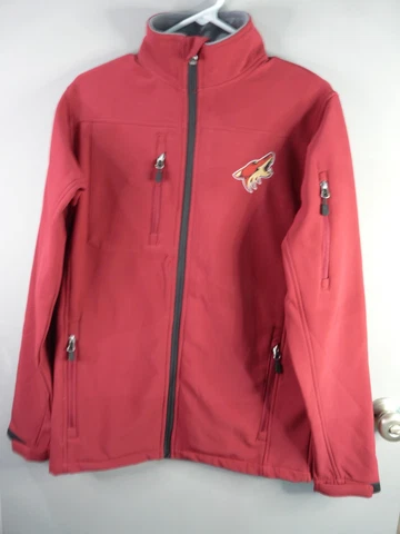 NHL Arizona Coyotes Mens Small Fleece Lined Jacket - Maroon/Gray Cover