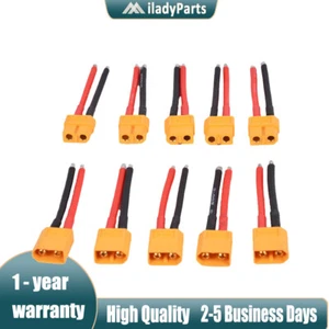 5 pares de conectores de enchufe XT60 hembra y macho con cable de silicona 14 AWG para RC Lipo - Imagen 1 de 6