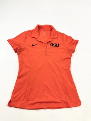 Oregon State Beavers Shirt Womens Medium Orange Nike Polo Golf Dri-Fit - Image 1 of 4