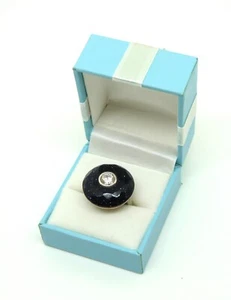Sterling Silver Blue Sand Stone Dress Ring Size P - Thames Hospice - Picture 1 of 7