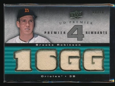 Camiseta Brooks Robinson 2008 UD Premier Quad Game Usada 09/10 Foto 1 de 2