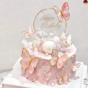 21 Stück Schmetterlinge Torten Deko, Tortendeko Schmetterling, 3D - Bild 1 von 7