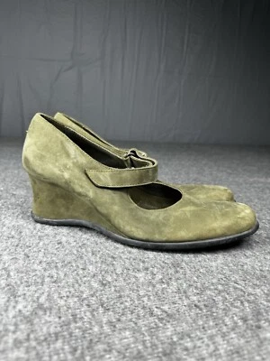 Tacones Arche para mujer 5 bloques de gamuza verde Foto 1 de 4