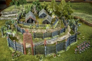 Terreno da gioco - Tribal Stockades - Large - Warhammer DnD Pathfinder - Foto 1 di 5