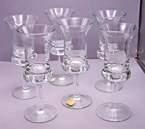 Vintage Clear Cordial /Shot /Liquor Glasses Set of 6 Made in Romania - Picture 1 of 8