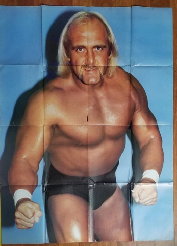 HULK HOGAN GIANT POSTER 1986 3ft x 4ft 16 Page foldout ACTION HEROES Magnum TA Cover