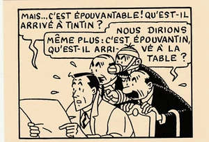 EXEM carte invitation dedicace 2003 librairie oreille cassée hommage Tintin 1 - Imagen 1 de 2
