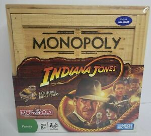 Indiana Jones Monopoly Edition 2008 Brand New FACTORY  Sealed  Wooden CREATE Box