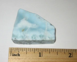 PIEDRA LARIMAR NATURAL PULIDA CAÍDA 1,4" DE REPÚBLICA DOMINICANA ~ 21,4g *A4 - Imagen 1 de 9