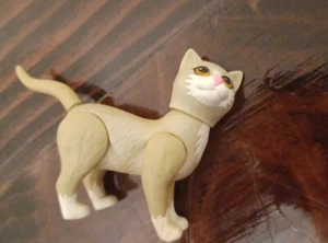 1995 Barbie Pet Cat Kitty Gray White Veterinarian Figure Gray 2.25" Mattel kids - Picture 1 of 6