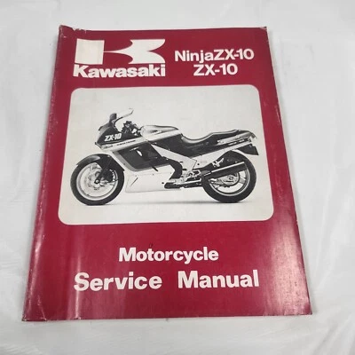 Libro manual de reparación de servicio Kawasaki 1988 ZX-10 Ninja 1000 ZXT fabricante de equipos originales Foto 1 de 4