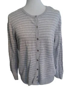 Damen Gr. XL Jones New York leichte Viskose Nylon grau Strickjacke Pullover - Bild 1 von 3