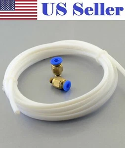 2m PTFE Teflon Tubing for Bowden Tube 2mm ID 4mm OD Extruder w/ 1.75 mm Fittings - Zdjęcie 1 z 1