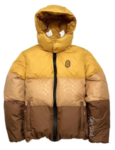 Coach Men's Colorblock Down Hooded Jacket Brown Multi Size: XXL NWT $650 - Picture 1 of 9