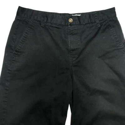 Pantalones Cortos Free World Para Hombre Talla 32 Negro Bermudas Elastizados Largo Más Largo Frente Plano Foto 1 de 4