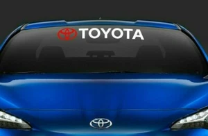 Toyota Vehicles Decal Banner Highlander Windshield Sticker Avalon Window Letters - Picture 1 of 4