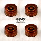 4 Boutons Speed Knobs Plexi fond Ambre InchSize 24 splines shaft style Gibson LP