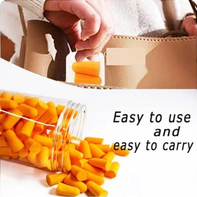 150 pares de tapones para los oídos espuma naranja suave sueño viaje disparo de ruido lote de trabajo a granel Foto 1 de 4