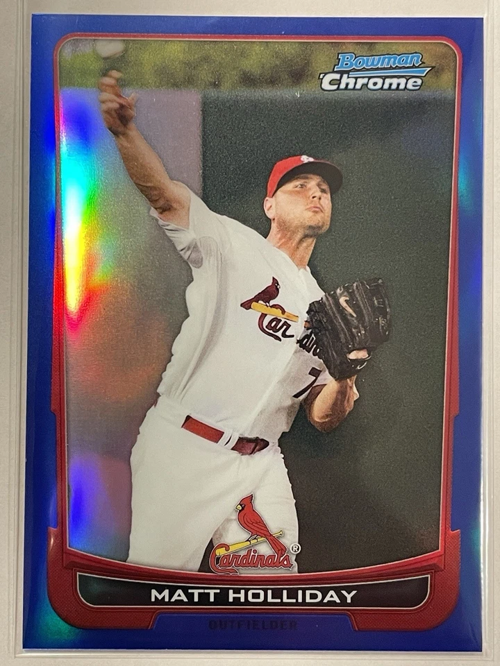 Matt Holliday 2012 Bowman Chrome Blue Refractor #109 SP /250 St. Louis Cardinals - Image 1 of 3