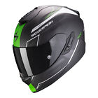 Casco integrale fibra moto Scorpion Exo 1400 Carbon BEAUX verde green helmet