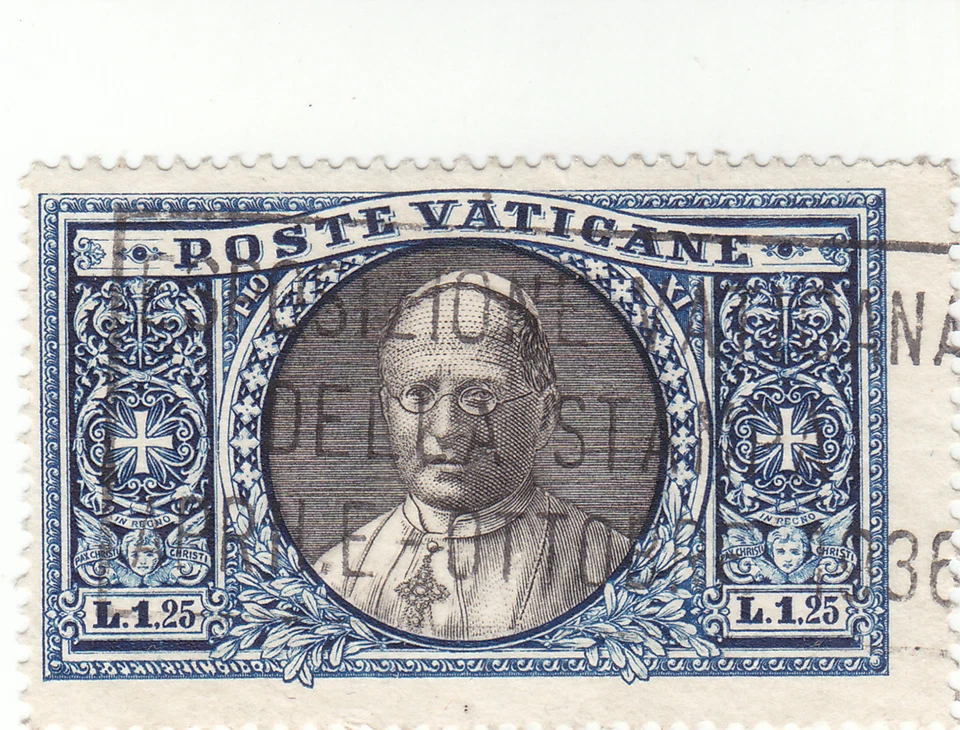 Ciudad del Vaticano # 29 - 1,25 L - Azul y Negro - Usado Foto 1 de 1