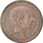 [#883523] Coin, Spain, Alfonso Xii, 5 Centimos, 1878, Barcelona, Ef(40-45), Bron