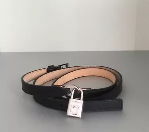Salvatore Ferragamo Gürtel Taillengürtel Leder schwarz Gr. M schmal - Bild 1 von 4