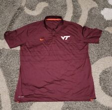Nike Virginia Tech Shirt Hokies Mens Extra Large Golf Polo DriFit EUC Free Ship