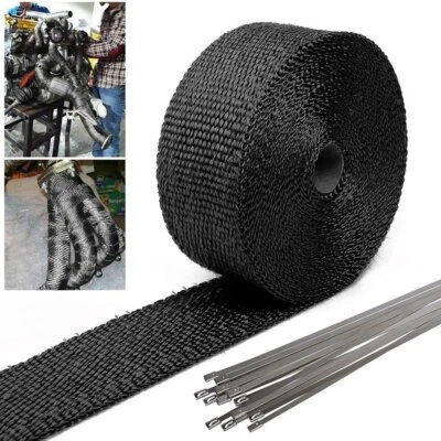 15m Titan Hitzeschutzband Auspuff Band bis 1400° Hitzeschutz Heat Wrap Krümmer - Bild 1 von 4