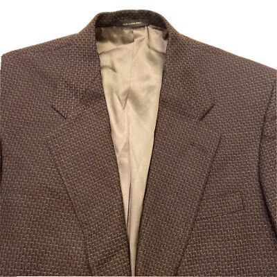 Vintage Monsieur by Givenchy Black Blue 1 Button Wool Blazer Jacket Mens Sz 40L - Image 1 of 4