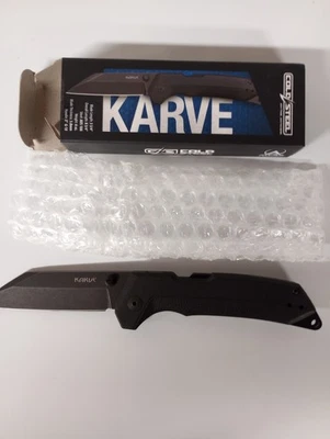 Cold Steel Karve Folding Knife 3.75" AUS-10A Steel Black G10 Handle NIB - Image 1 of 4