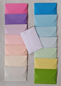 Kleine Briefumschläge mit Verschluß Geldgeschenke Gutschein-Farbe wählbar - Bild 1 von 37