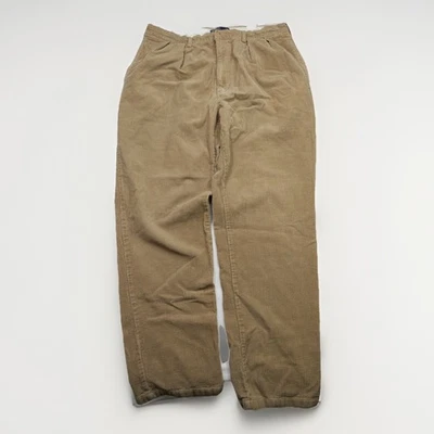 VINTAGE Polo Ralph Lauren Pants Mens Fits 38x33 Khaki Corduroy Andrew Pant VTG - Image 1 of 4