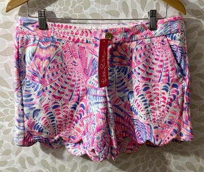 Nuevo con etiquetas Pantalones Cortos Lilly Pulitzer Para Mujer 6 Buttercup Tejido Raz Berry Dobladillo Festoneado Foto 1 de 4