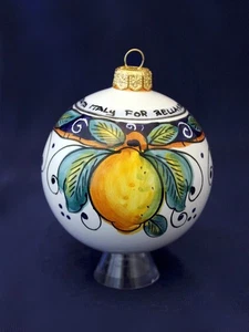 Deruta Italienische Keramik Weihnachtsschmuck Alcantara Zitronen Made in Italy - Bild 1 von 3